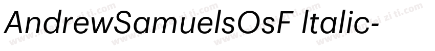 AndrewSamuelsOsF ltalic字体转换